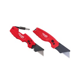 Milwaukee Milwaukee FASTBACK Compact Knife, and FASTBACK 6-in-1 Folding Utility Knives, w/Blade (knife 2pack) Red-black