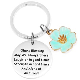 AHAETH Ohana Keychain Ohana Means Family Hawaii Gifts for Women Ohana Jewelry