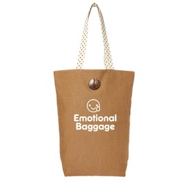 D Design Invent Print! Canvas Tote Shopping Bag Funny Reusable Beach Travel Shoulder Bag for Ladies Women Grocery Bag for Life 46cm x 40cm x 15cm (Emotional Baggage)