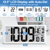 18.5" Extra Large Amotic Digital Wall Clock Battery Operated Atomic