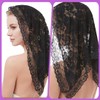HQRKOTM 1 Piece Black Veil, Lace Veil, Triangle Headwear, Mantilla
