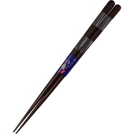Ishida Painted Chopsticks Octagonal Vertical Stripe, Made in Japan, 8.9 inches (22.5 cm)