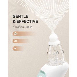 Baby Nasensauger | Nasensekretsauger für Neugeborene Kinder | Nasenreiniger für Kleinkind | Elektrischer Nasenschleim Sauger für Babys, Wiederaufladbar, Musikfunktion - Grün