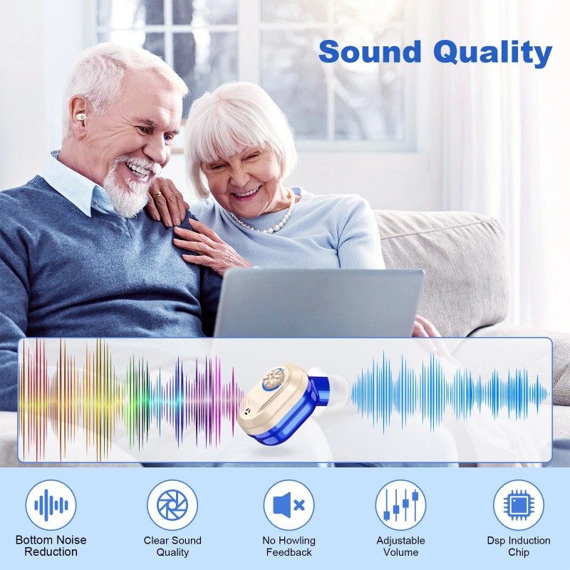 K&FCOPTEE Volume Control Hearing Aids For The Old With Rechargeable