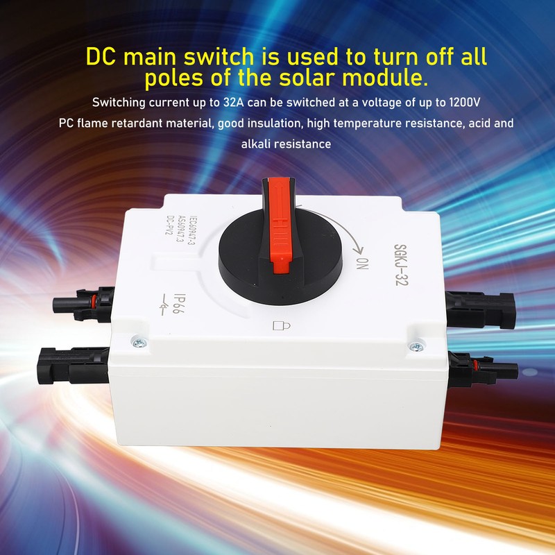 DC1200V 40A PV DC Disconnect Switch IP66 Waterproof 4P DC