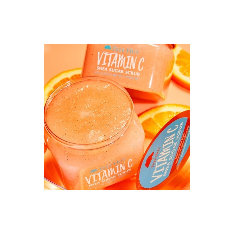 TREE HUT, Vitamin C Shea Sugar Scrub, Exfoliante Corporal de