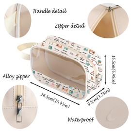 MNIGIU Coping Skills Clear Makeup Pouch Counselor Gifts Self Care Gift Psychologist Gift (Coping Skills Clear Bag)