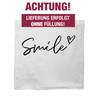 Shirtracer Cushion Cover - Statement - Smile - Lettering -