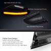 D-Lumina Smoked LED Side Mirror Turn Signal Light For Dodge