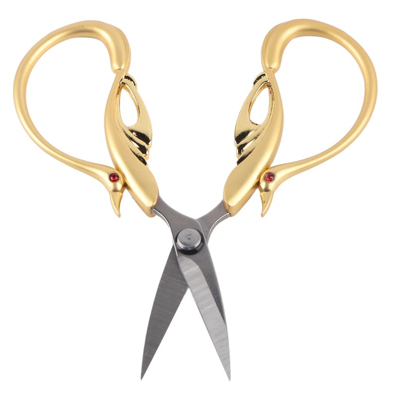 Scissors Retro DIY Swan Shaped Cross Stitch Household Cloth Cutting