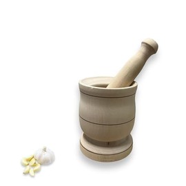 Generic Mortar and Pestle, Garlic Smasher, Natural Grinder for Herbs, Walnut, Salsa Spices & Kitchen Utensil 4.33inch