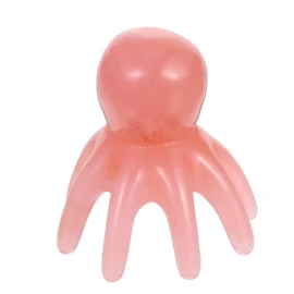 BIUDECO Octopus Scalp Massage Comb Portable Pink Finger Massager Brush for Relaxation and Muscle Relief Guasha Head Massager Tool Enhancing Sleep Quality and Daily Productivity
