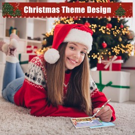 Cholemy 200 Pcs Christmas Bulk Gift Mini Notepads with Pens Set Novelty 100 Christmas Characters Pens 100 Christmas Mini Memo Pad Notepads for School Classroom Xmas Kids Holiday(Christmas Tree)