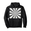 Starlight Beam With Dovetail Pattern Black On White Pullover Hoodie
