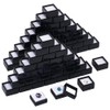 BENECREAT Pack of 70 Black Gemstone Display Box, 29.5 mm