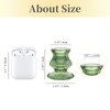 Hewory Glass Candlestick Holders: 10PCS Green Taper Candle Holders Bulk,