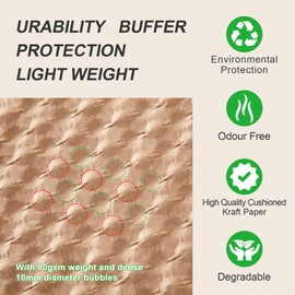 120 Sheets 18.5x29cm Bubble Paper Wrap,Paper bubble packaging,Packing Supplies for Storing Delicate Items Moving Shipping,Alternative to Plastic Bubble(120, 18.5 * 29)