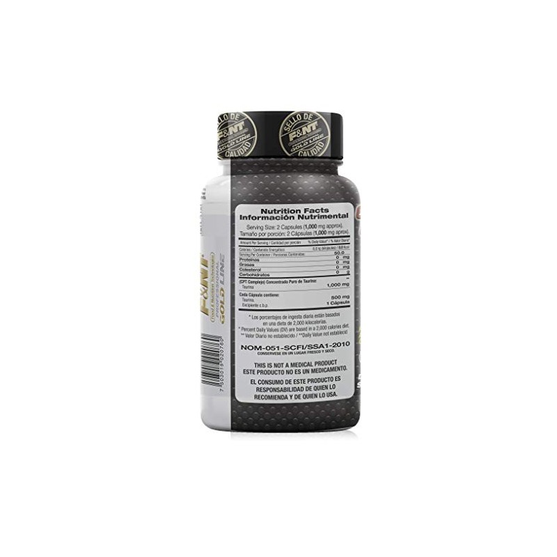 TAURINE 1,000: Fórmula Pura de Taurina en cápsula.