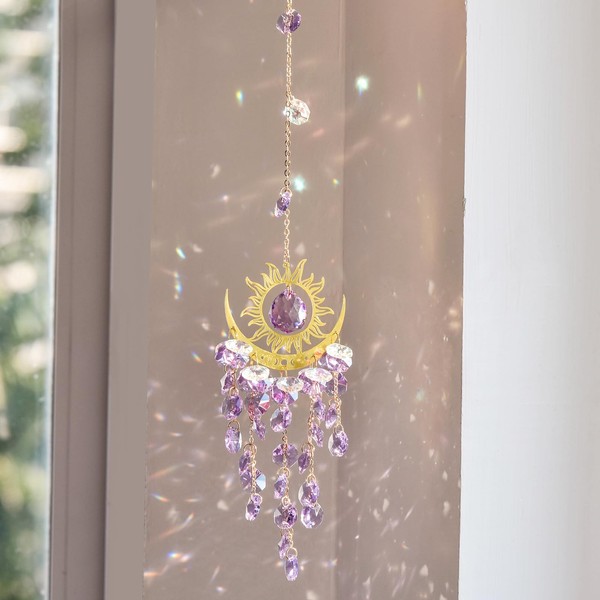 GOZINA Sun Catcher, Crystal Suncatcher, Wind Chimes, Rainbow Sun Catcher