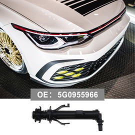 VGOL Right Headlight Washer Water Nozzle Replacement 5G0955966 Compatible with VW Golf Mk7 2012-2017 Headlight Washer Jet Car Accessories