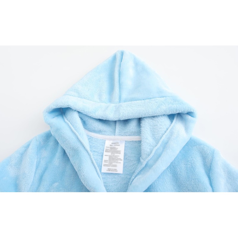 Childlike Me Girls Fleece Hooded Robes Soft Plush Bathrobe for