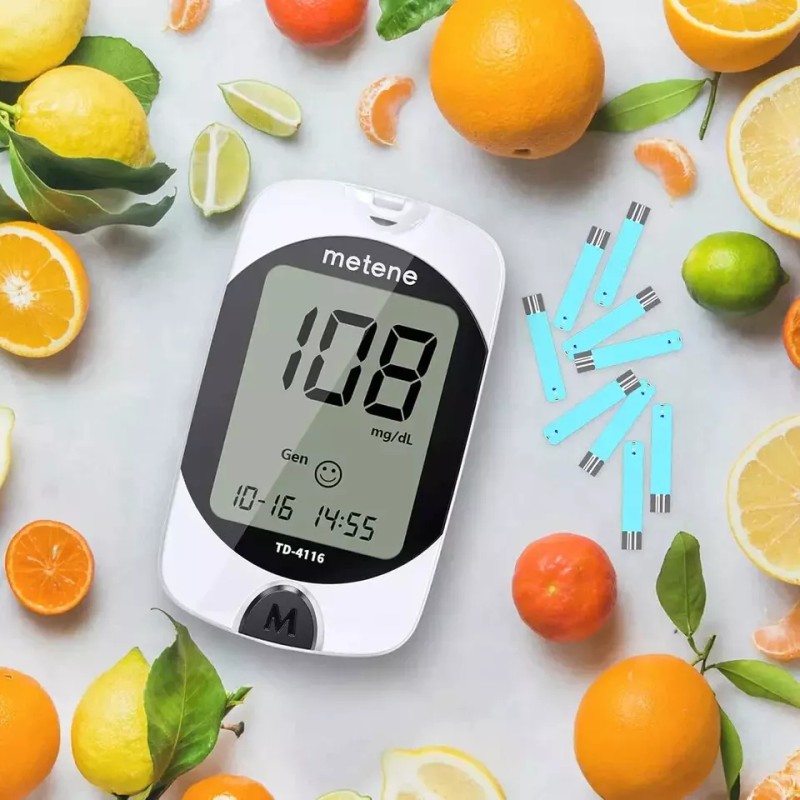 Metene NEW Metene TD-4116 Blood Glucose Monitor/ 100 Strips 100