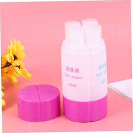 MERRYHAPY Leak Proof Travel Bottles 4-in-1 Set 60ml Shampoo Lotion Toiletries Containers Pp Plastic for Travel