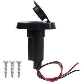 Boat Stern Light Socket Base Fit 3/4" Diameter 2-Prong for Most of The Navigation, All-Round Lights and Flag Pole, 2 Pin Nylon Top Plug-In Bow Light Cap Base Replacement for Marine Boat Anchor