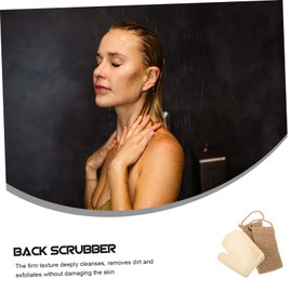 Baluue 2pcs Exfoliating Shower Bath Gloves Double-Sided Back Scrubber for Adults Body Exfoliator Tool for Spa and Daily Shower