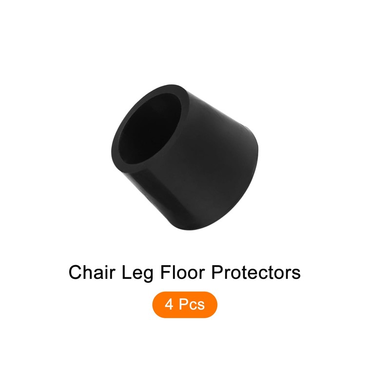 METALLIXITY Chair Leg Cap 18mm Inner Diameter 4pcs Round Rubber