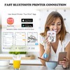 Bakoor Sticker Printer, Thermal Bluetooth Inkless Printer with 10 Rolls