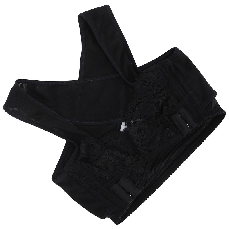 Chest Brace Up Women Breast Support Black Bra Shapewear Vest