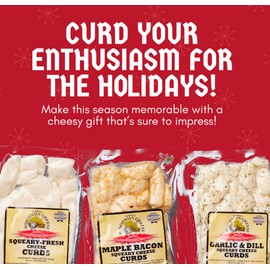 Gardner's Wisconsin Cheese and Sausage, 4 Pack of Cheese Curds, White Cheddar Cheese Curds (6 Ounces Per Pack) - Artisan Cheese Made in Wisconsin, Perfect for Holiday Gifts, Grilling, Barbecues, and Holiday season!
