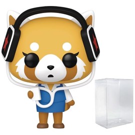 POP Sanrio: Aggretsuko with Headphones Funko Vinyl Figure (Bundled with Compatible Box Protector Case), Multicolor, 3.75 inches