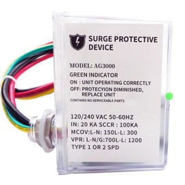 AG3000 120/240V HVAC Surge Protective Device with TPMOV Technology, 3-Mode Mini Split Surge Protector, Watertight Enclosure, Universal for HVAC Equipment and Home Appliances, Easy Monitoring