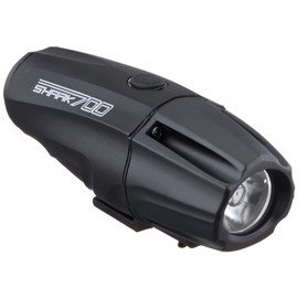 FORCE 80107 SHARK Headlight for Bicycles, 700 Lumens, USB Charging, Black