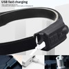 LED Headlamp Portable USB Rechargeable Silicone COB Flood Headlight with