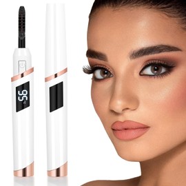 ShenlanBolt Heated Eyelash Curler for Women, Electric Lash Curler with 10s Fast Heating, 4 Adjustable Temp (65°C-95°C), 24H Curl, USB-C Rechargeable, Ergonomic Design, Travel-Friendly Makeup Tool Gift