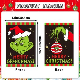 Christmas Garden Flag 12x18 Inch Christmas Yard Flag for Whoville Christmas Decorations Whoville Decorations Christmas Party Decorations Holiday Decorations