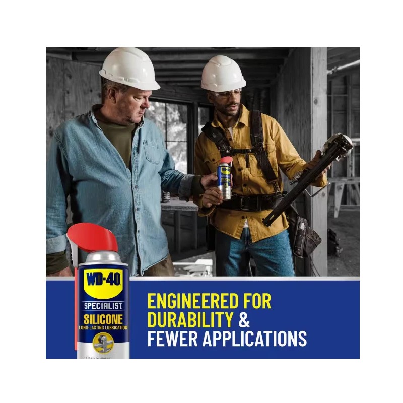 WD-40 11 oz. Silicone, Quick-Drying Lubricant with Smart Straw Spray