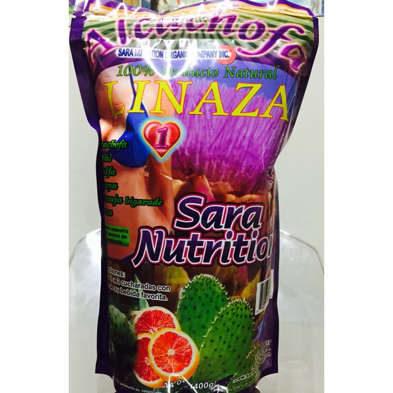 Sara Nutricion Organic Company New Alcachofa Linaza Flax Seed Sara