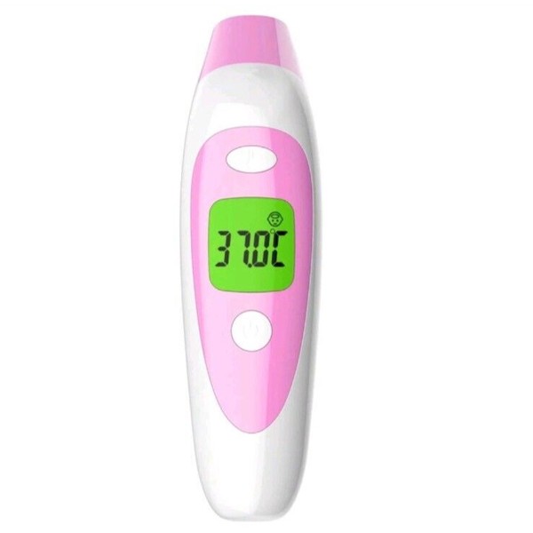 Pink LED Display Digital Non-Contact Infrared Forehead Thermometer with