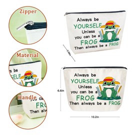 Sugchairo Frog Gifts For Women Small Makeup Bag Cute Frog Stuff Frog Bag Cosmetic Bag For Purse Travel Makeup Bag Christmas Birthday Gifts For Women Girls Friends