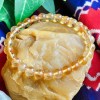 Natural Citrine 6mm Round Beads Dainty Gemstone Elastic Stretch Bracelet