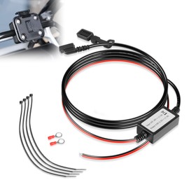 010-12953-03 Motorcycle Power Cable for Garmin Tread and zūmo XT Navigators, 10-30V DC Direct Power Wiring Harness for Motorcycle ATV UTV, w/Crimp Style Ring Terminal & Cable Tie