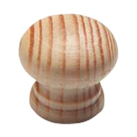 Merriway® BH00414 (10 Pcs) Unlacquered Pine Wooden Door Knobs Drilled for Woodscrew Dowel Screw, 25 mm (1 Inch) - Pack of 10 Pieces