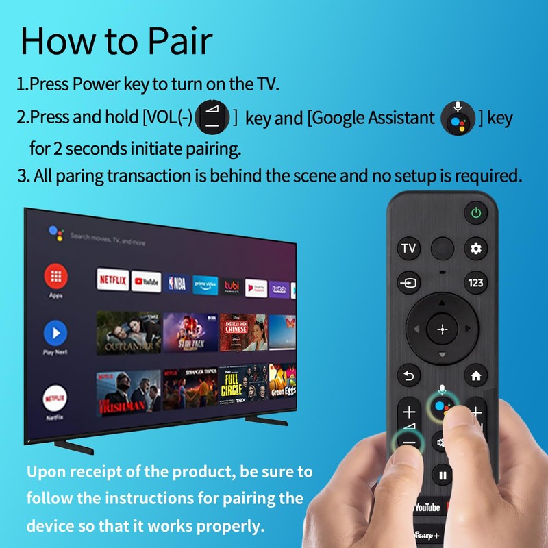 Voice Remote for Sony Smart TVs,Replacement Remote Control for Sony