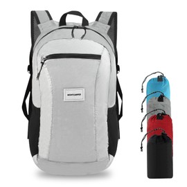 MONTCAMPER Hiking Daypack - Lightweight & Water-Resistant Portable Backpack for Travel, Camping, Outdoor Adventures(25L, grey)