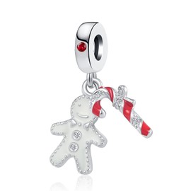 YQSLIN Christmas Candy Cane Charm Christianity Jesus Christ Bead Charms fit European Charm Bracelet & Necklace