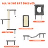 NUNU LAB Cat Wall Shelves, 5Pc Wall-Mounted Cat Furniture, Cat